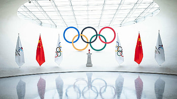Olympic symbols and flags, 2022 Winter Olympics HD wallpaper