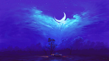 Moon Blaze , moon, artist, artwork, digital-art, deviantart HD wallpaper