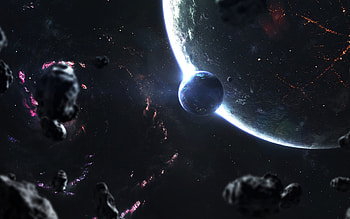Planets, Universe, Glow, Meteora, Meteors HD wallpaper