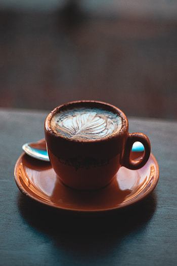 Food, Coffee, Pattern, Cup, Foam, Drink, Beverage HD phone wallpaper