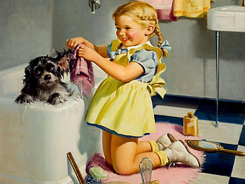 my dog, retro, dogs, kids, child HD wallpaper