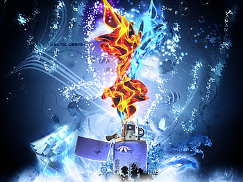 Water, Background, Fire HD wallpaper