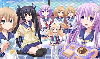 Lunch Time, cute, food, anime, eat, cg, lunch, game, girls, friends HD wallpaper