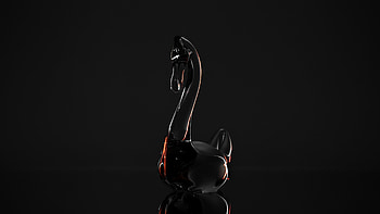 Glass swan, Captivating graphy, Delicate art, Crystal clear HD wallpaper