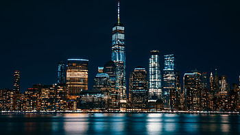 Jersey City Night Cityscape HD wallpaper