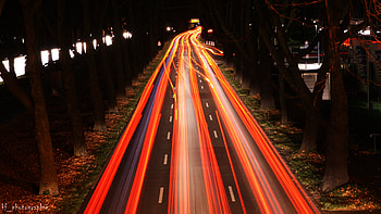 Cities, Night, City, Lights, Road, Long Exposure HD wallpaper