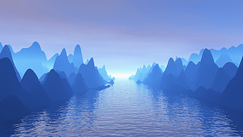 90s Raytraced Landscape Evening, landscape, artist, artwork, digital-art HD wallpaper