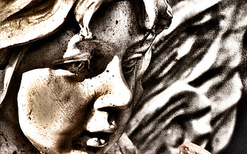 Angel of the Garden, abstract, graphy, beautiful, angel, statue, close up HD wallpaper