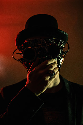 Miscellanea, Miscellaneous, Human, Person, Spectacles, Glasses, Hat, Steampunk HD phone wallpaper