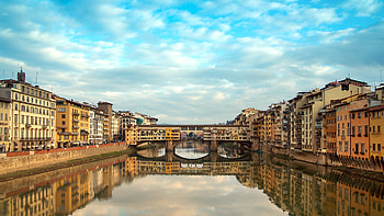 Florence cityscape, Ponte Vecchio, Italy travels, River view HD wallpaper