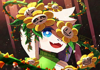 Flowey & Asriel – Vibrant Undertale Video Game Art, Flowey (Undertale), Asriel (Undertale), video game, Undertale HD wallpaper