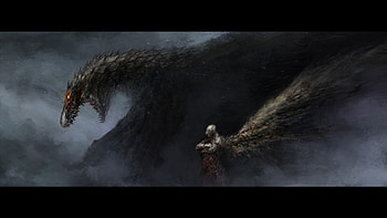 A monster turning into a dragon, Unknown, Dragon, Evil, Creature, Fantasy HD wallpaper