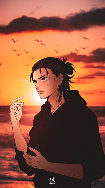 Eren Jaeger, anime x reality, sky, attack on titan, anime aesthetic, shingeki no kyojin, sunset, anime , anime HD phone wallpaper