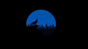 Art, Vector, Minimalism, Wolf HD wallpaper