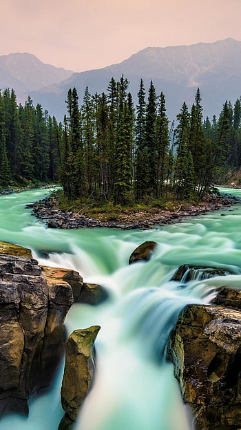 Beautiful, Waterfall, Nature, 4 k HD phone wallpaper