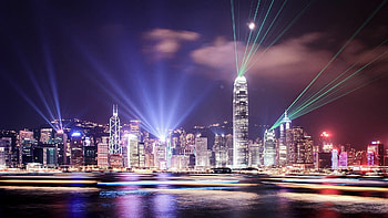 A Symphony of Lights, Hong Kong HD wallpaper