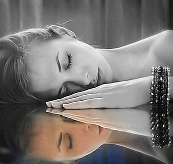 Sleeping Beauty, model, reflection, blonde, girl, sleeping, woman HD wallpaper