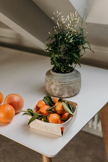 Fruits, Food, Tangerines, Flower, Box, Citrus HD phone wallpaper