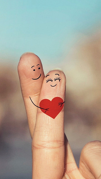 Finger Heart, Cute Finger, Heart HD phone wallpaper