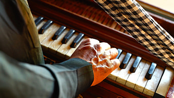 Harmonium music, Person playing, stock video HD wallpaper