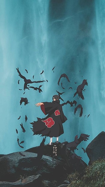 Itachi, electric blue, art HD phone wallpaper