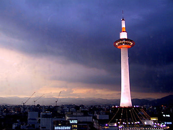 Tower, buildings, asia, cities, japan, clouds, sky, kyoto, towers HD wallpaper