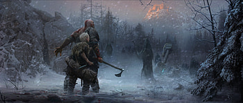 God Of War 4 Ps4 Concept Art , god-of-war-4, god-of-war, 2018-games, games, ps-games, kratos, atreus HD wallpaper