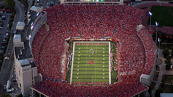 Farm meets fork, Nebraska football stadium, , Nebraska football HD wallpaper