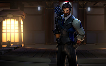 Costume killer mercenary, Overwatch Hanzo, Game section HD wallpaper