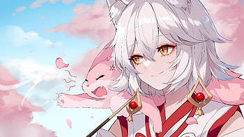 Yae Miko Guuji & Kitsune Saiguu | Stunning Genshin Impact, Yae Miko Guuji (Genshin Impact), Kitsune Saiguu, video game, Genshin Impact HD wallpaper