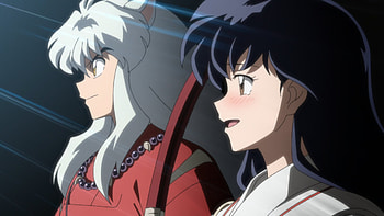 Yashahime episode 40, inuyasha and kagome, return to earth, anime HD wallpaper