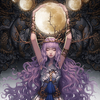 Magic Globe, awesome, purple hair, long hair, dress, beauty, nice, lady, globe, cg, fantasy girl, maiden, horn, , female, sweet, magic, gorgeous, girl, beautiful, fantasy, pretty, gown, lovely, realistic HD wallpaper