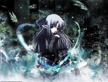 scard and shy, girl, anime, hair, dark HD wallpaper