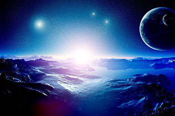 Fantasy, planet's surface, space HD wallpaper