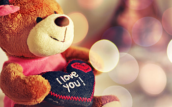 Love, Glare, Bear, Toy, Heart, Soft HD wallpaper