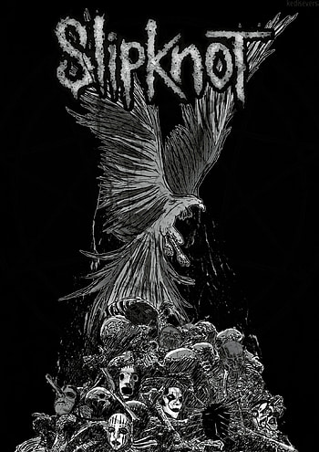 Slipknot, monochrome graphy, art HD phone wallpaper