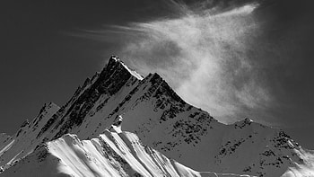 View Of Piz Terri Switzerland , snow, mountains, nature, switzerland, monochrome, black-and-white HD wallpaper