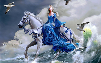 People, Girls, Horses HD wallpaper