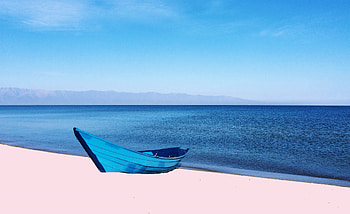 boat, sea, sky, beach HD wallpaper