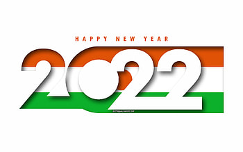 Happy New Year 2022 Niger, white background, Niger 2022, Niger 2022 New Year, 2022 concepts, Niger, Flag of Niger HD wallpaper