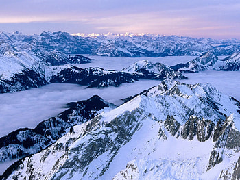 Nature, Mountains, Snow, Vertex, Fog, Tops, Switzerland HD wallpaper