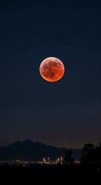 Blood Moon Rise — Lunar Eclipse , moon HD phone wallpaper
