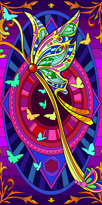 Butterfly, art, drawing HD phone wallpaper