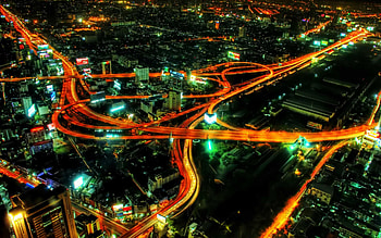 Night City, night, wds, city, light, widescrenn, dark HD wallpaper