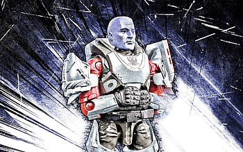 Commander Zavala, grunge art, Destiny, Titan Vanguard of the Tower, blue abstract rays, Commander Zavala Destiny HD wallpaper