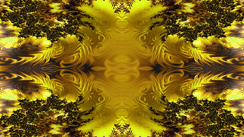 Trippy Psychedelic Fractal, trippy, psychedelic, aesthetic, yellow, Abstract, fractal HD wallpaper