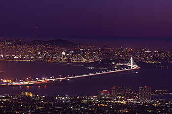 Cities, Night City, Skyscrapers, Bridge, San Francisco HD wallpaper