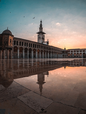 Great Umayyad Mosque, sky, building HD phone wallpaper