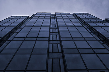 Building, Minimalism, Glass, Prospect, Perspective, Bottom View HD wallpaper