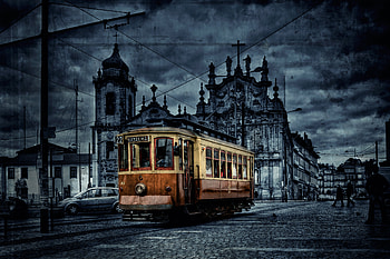 contrasting, train, locomotive, graphy, vehicle HD wallpaper
